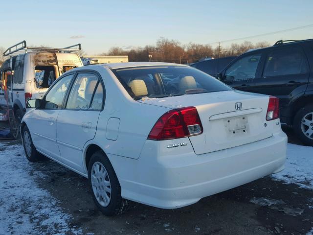 2HGES16595H540685 - 2005 HONDA CIVIC LX WHITE photo 3