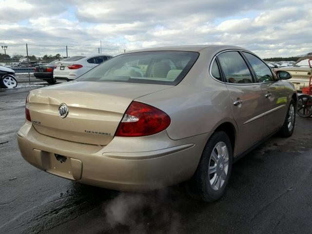 2G4WC562351259287 - 2005 BUICK LACROSSE C GOLD photo 4