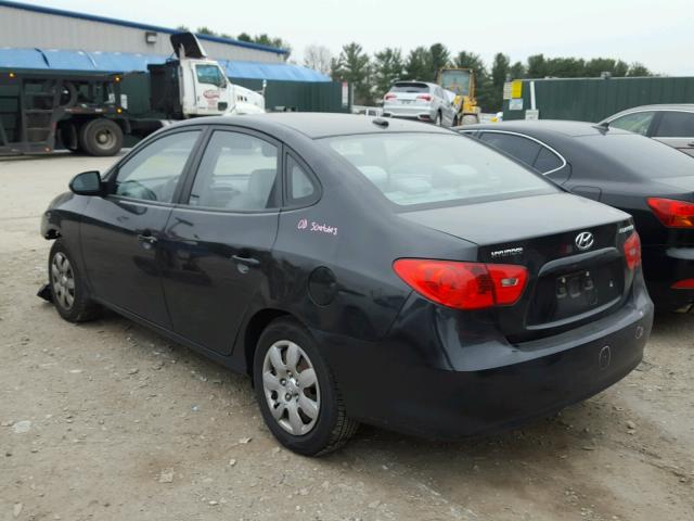 KMHDU46D59U600408 - 2009 HYUNDAI ELANTRA GL BLACK photo 3