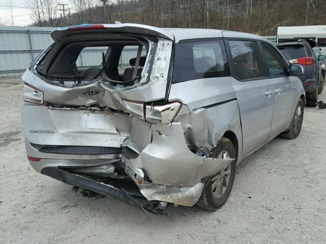 KNDMA5C18G6183106 - 2016 KIA SEDONA L SILVER photo 4