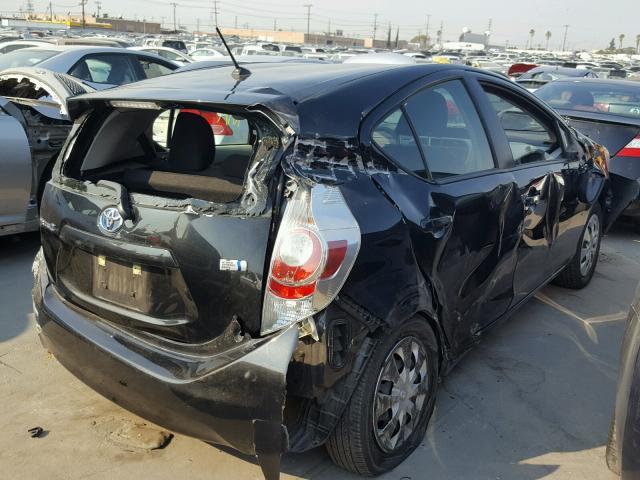 JTDKDTB32C1527770 - 2012 TOYOTA PRIUS C BLACK photo 4