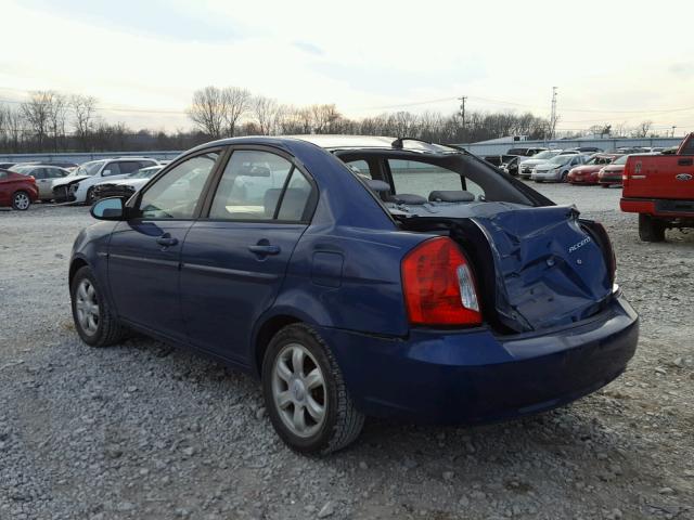 KMHCN46C26U014938 - 2006 HYUNDAI ACCENT GLS BLUE photo 3