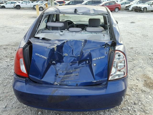 KMHCN46C26U014938 - 2006 HYUNDAI ACCENT GLS BLUE photo 9