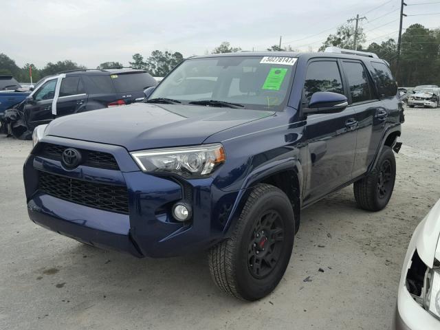 JTEBU5JR3F5260925 - 2015 TOYOTA 4RUNNER SR BLUE photo 2