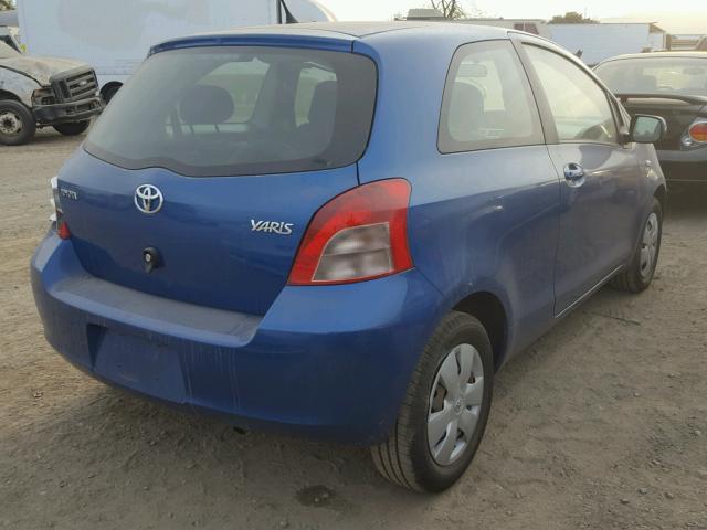 JTDJT923675048932 - 2007 TOYOTA YARIS BLUE photo 4