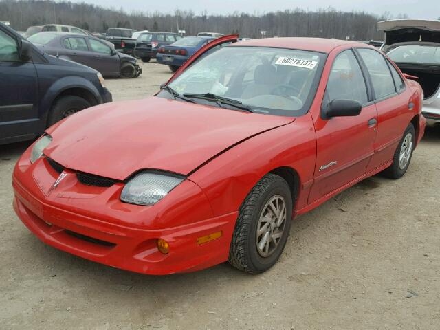 1G2JB524X27120477 - 2002 PONTIAC SUNFIRE SE RED photo 2