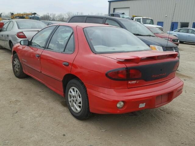 1G2JB524X27120477 - 2002 PONTIAC SUNFIRE SE RED photo 3