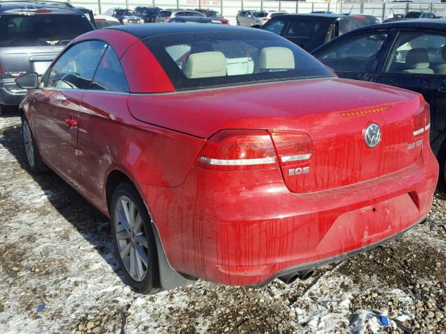 WVWBW7AH4CV014124 - 2012 VOLKSWAGEN EOS KOMFOR RED photo 3