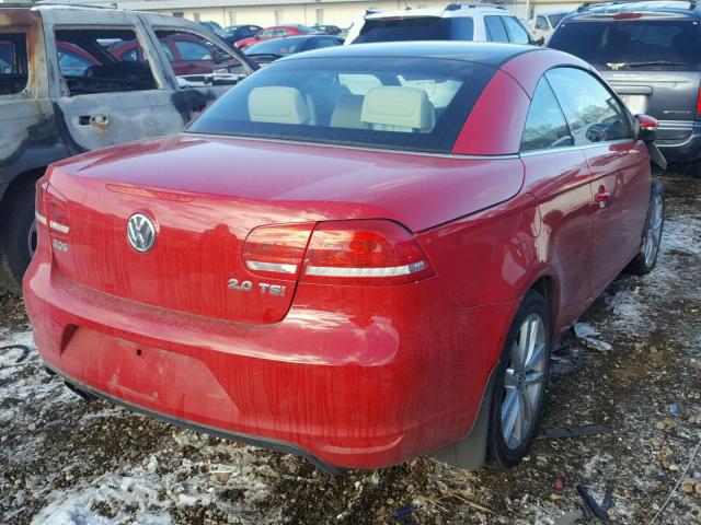 WVWBW7AH4CV014124 - 2012 VOLKSWAGEN EOS KOMFOR RED photo 4