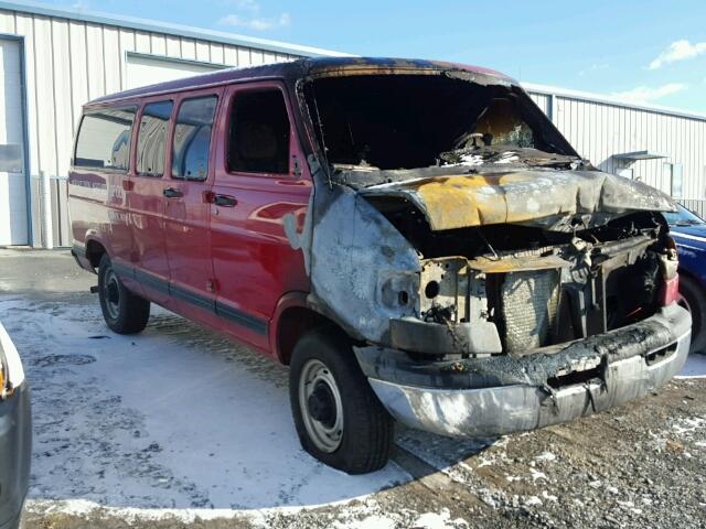 2B5WB25Y71K514550 - 2001 DODGE RAM WAGON RED photo 1