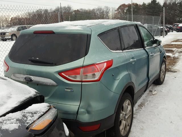 1FMCU9H98DUA07782 - 2013 FORD ESCAPE SEL TEAL photo 4