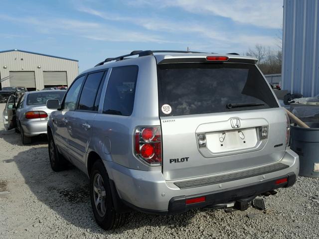 5FNYF18676B002046 - 2006 HONDA PILOT EX SILVER photo 3