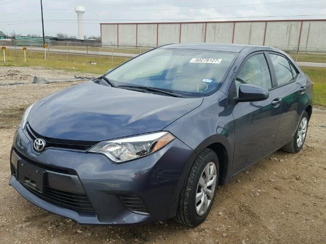 5YFBURHE0GP514707 - 2016 TOYOTA COROLLA L BLUE photo 2