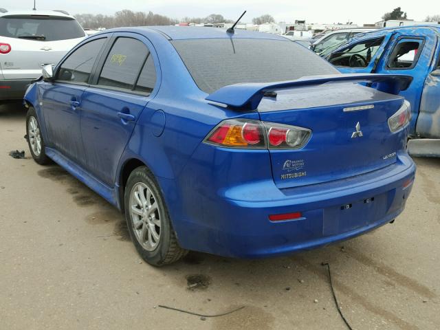 JA32U2FU0AU014931 - 2010 MITSUBISHI LANCER ES/ BLUE photo 3