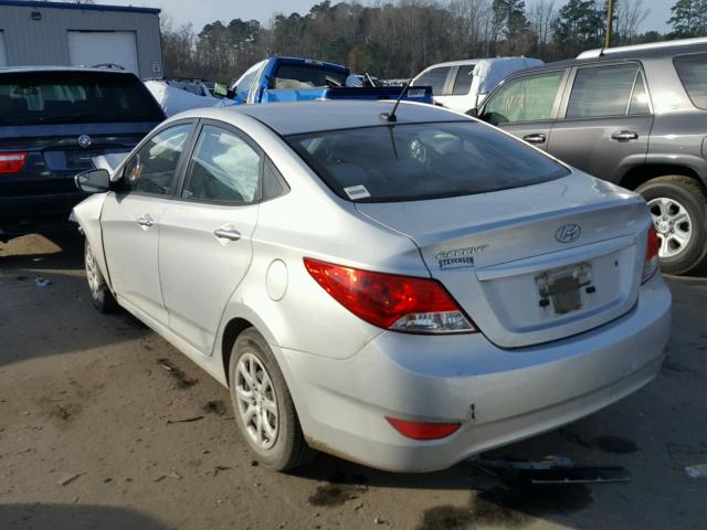 KMHCT4AE8EU716226 - 2014 HYUNDAI ACCENT GLS SILVER photo 3