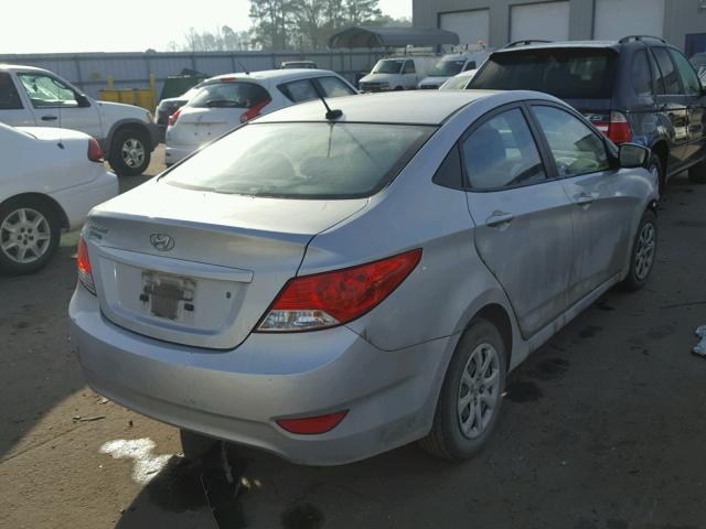 KMHCT4AE8EU716226 - 2014 HYUNDAI ACCENT GLS SILVER photo 4