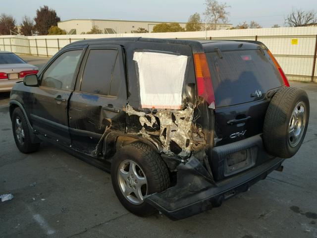 JHLRD68443C003317 - 2003 HONDA CR-V LX BLACK photo 3