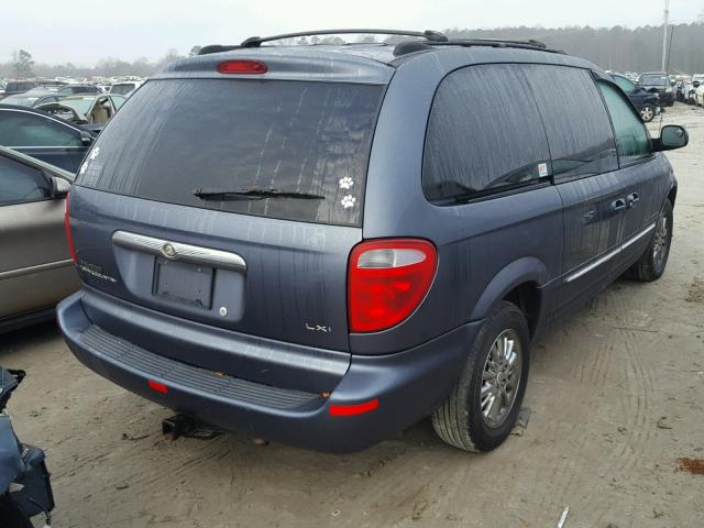 2C4GP54L91R345448 - 2001 CHRYSLER TOWN & COU BLUE photo 4