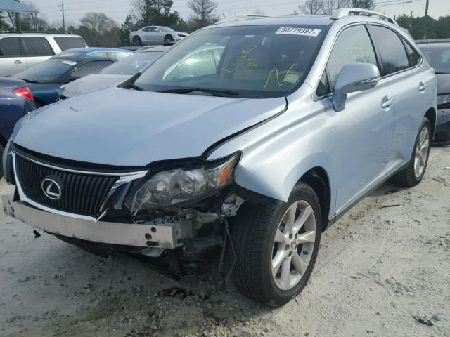 2T2ZK1BA1AC039146 - 2010 LEXUS RX 350 BLUE photo 2