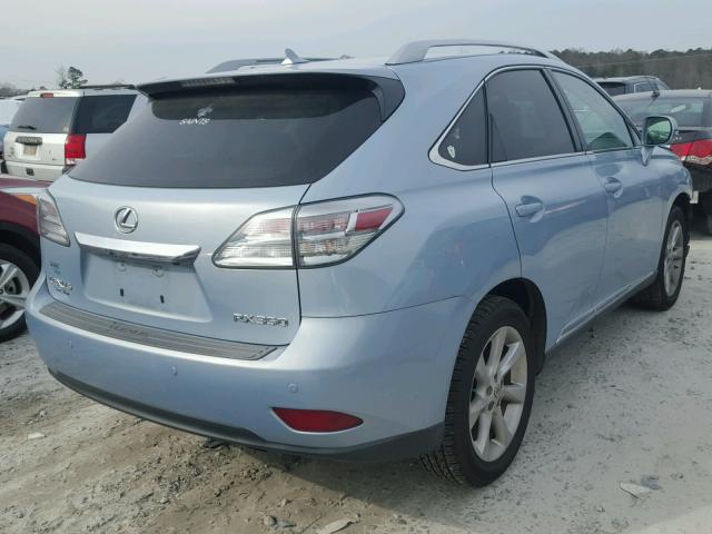 2T2ZK1BA1AC039146 - 2010 LEXUS RX 350 BLUE photo 4