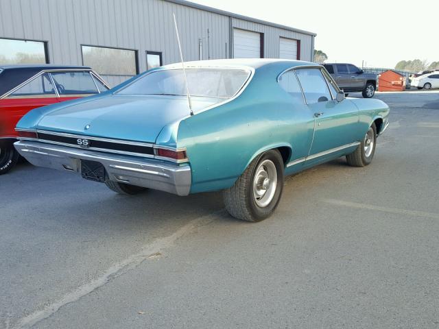 136378B145709 - 1968 CHEVROLET CHEVELLE TEAL photo 4