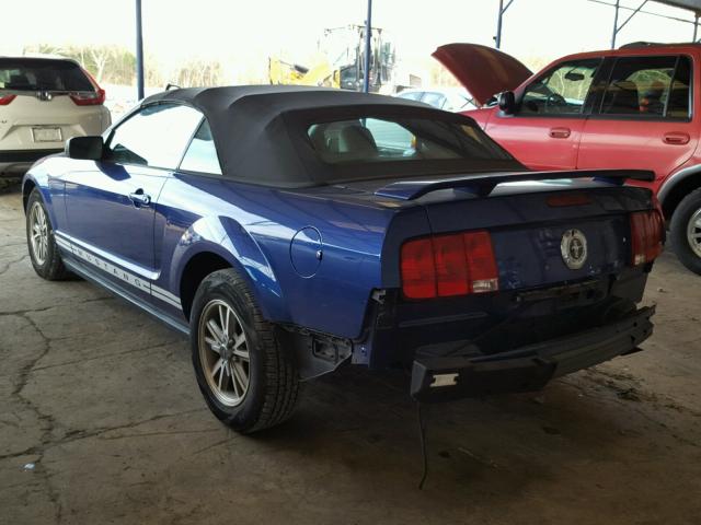 1ZVFT84N955196176 - 2005 FORD MUSTANG BLUE photo 3