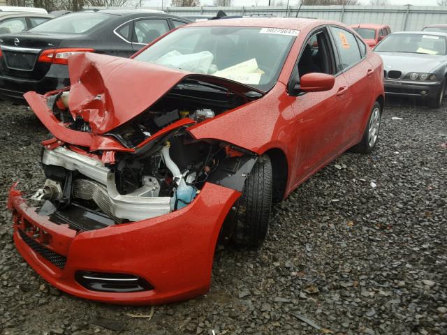 1C3CDFAH9DD317268 - 2013 DODGE DART SE RED photo 2