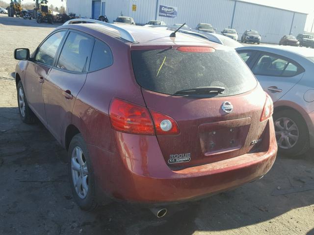 JN8AS58V39W189432 - 2009 NISSAN ROGUE S BURGUNDY photo 3