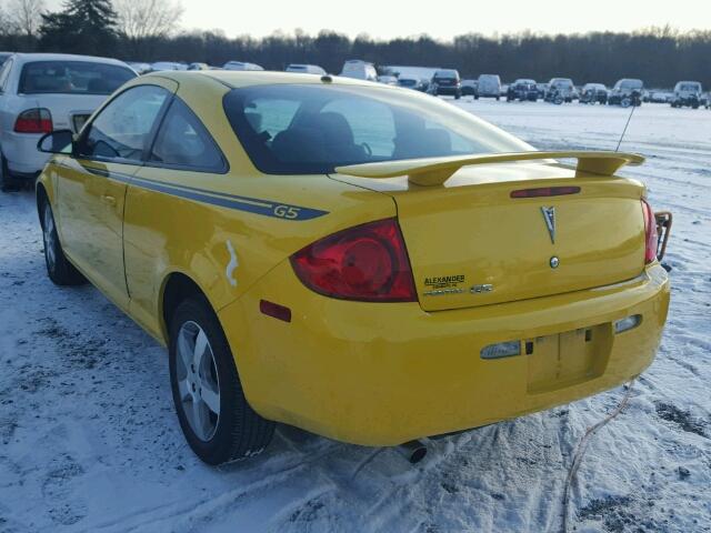 1G2AL18F687155654 - 2008 PONTIAC G5 YELLOW photo 3