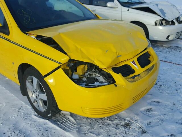 1G2AL18F687155654 - 2008 PONTIAC G5 YELLOW photo 9