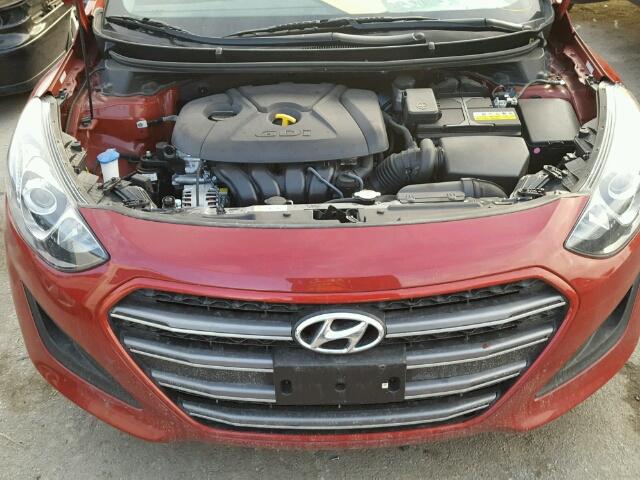 KMHD35LH5GU309887 - 2016 HYUNDAI ELANTRA GT RED photo 7