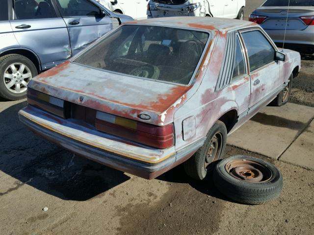 1FABP28M3EF147222 - 1984 FORD MUSTANG L GRAY photo 4