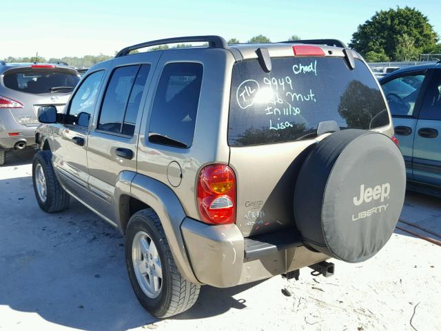 1J4GL58K94W299770 - 2004 JEEP LIBERTY LI GOLD photo 3