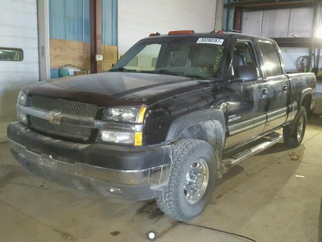 1GCHK23123F254940 - 2003 CHEVROLET SILVERADO BLACK photo 2