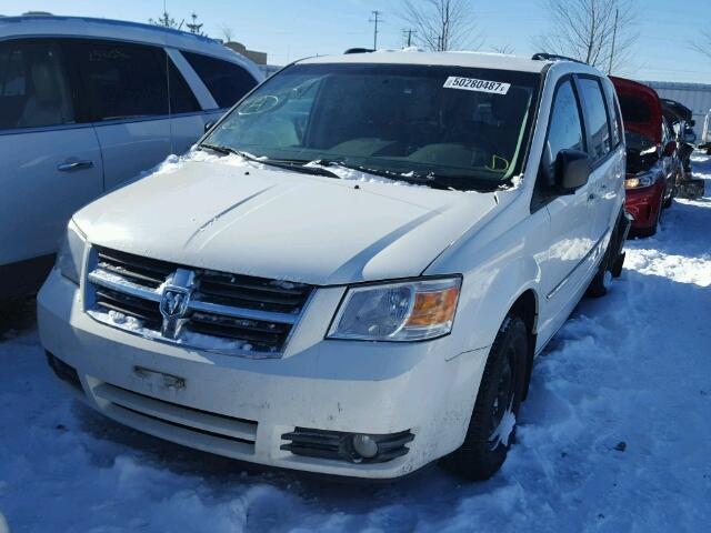 2D8HN44P38R813337 - 2008 DODGE GRAND CARA WHITE photo 2