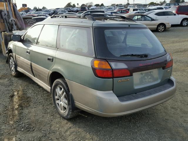 4S3BH675336623023 - 2003 SUBARU LEGACY OUT GREEN photo 3