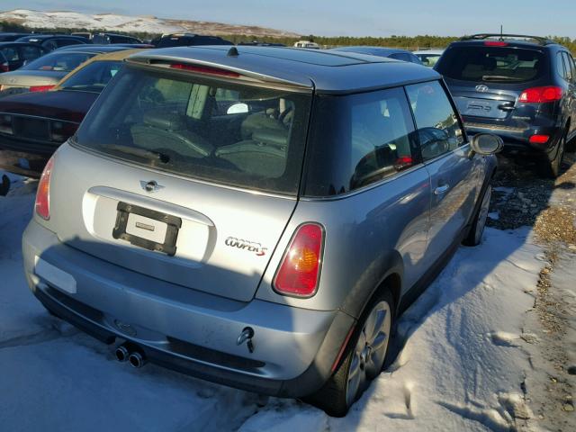 WMWRE33452TD52873 - 2002 MINI COOPER S GRAY photo 4