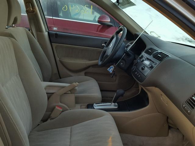 2HGES26805H503105 - 2005 HONDA CIVIC EX 棕色 照片 5