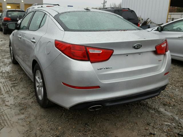 5XXGM4A70EG280451 - 2014 KIA OPTIMA LX SILVER photo 3