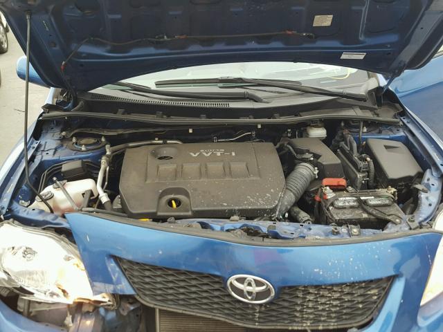 JTDBL40E299036400 - 2009 TOYOTA COROLLA BA BLUE photo 7