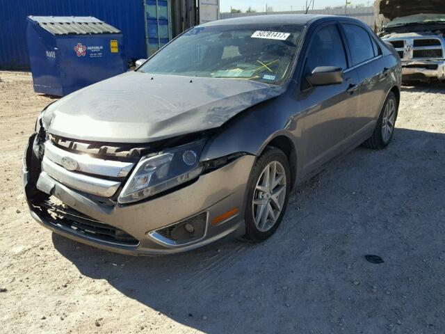 3FAHP0JA4CR186495 - 2012 FORD FUSION SEL GRAY photo 2