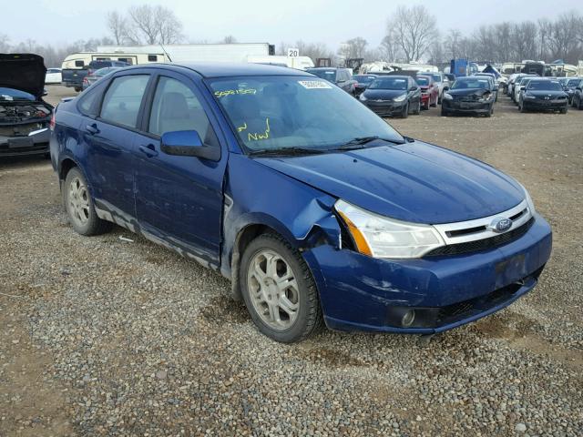 1FAHP35N08W129844 - 2008 FORD FOCUS SE BLUE photo 1