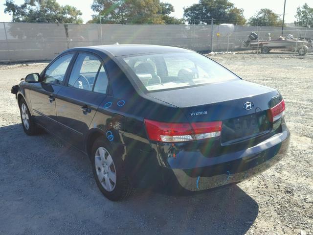 5NPET46C77H176983 - 2007 HYUNDAI SONATA GLS BLUE photo 3