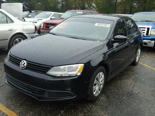 3VW2K7AJ3BM062296 - 2011 VOLKSWAGEN JETTA BASE BLACK photo 2