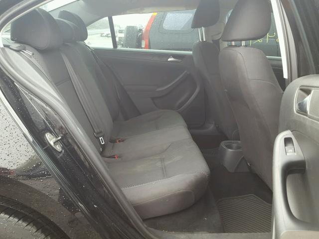 3VW2K7AJ3BM062296 - 2011 VOLKSWAGEN JETTA BASE BLACK photo 6