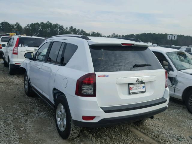 1C4NJCBA5ED743019 - 2014 JEEP COMPASS SP WHITE photo 3