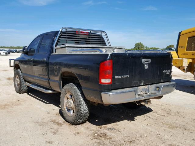 3D7KS28C75G723849 - 2005 DODGE RAM 2500 S შავი ფოტო 3