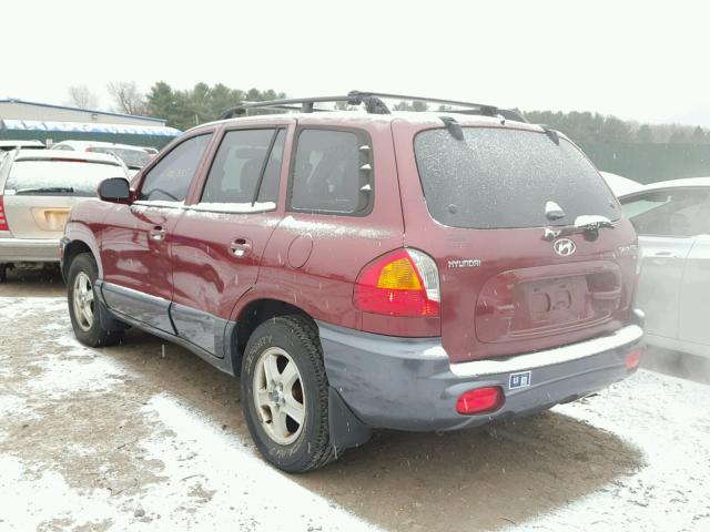 KM8SC13D93U341975 - 2003 HYUNDAI SANTA FE G BURGUNDY photo 3