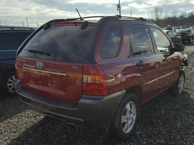 KNDJF724587487338 - 2008 KIA SPORTAGE L RED photo 4