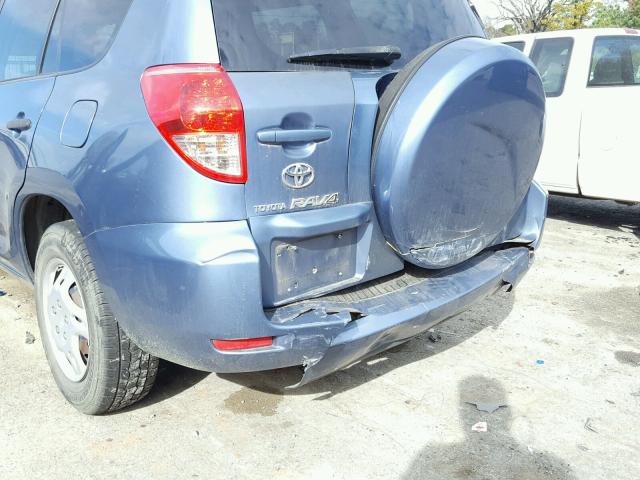 JTMZD33V186067588 - 2008 TOYOTA RAV4 BLUE photo 9